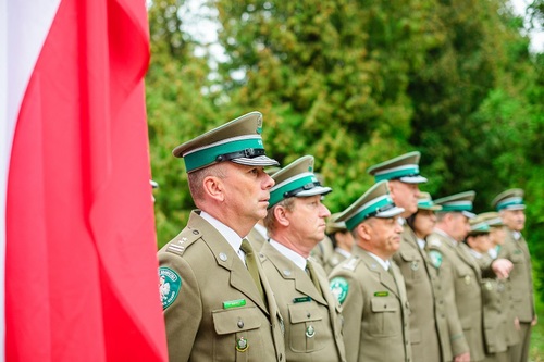 Kadra kierownicza WSSG podczas apelu