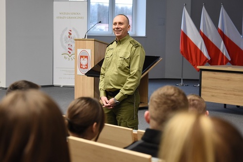płk SG Paweł Sukacz podczas oficjalnego pożegnania płk SG Paweł Sukacz podczas oficjalnego pożegnania
