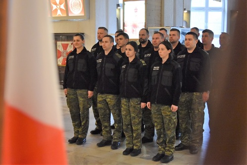Słuchacze WSSG podczas oficjalnego zakończenia Słuchacze WSSG podczas oficjalnego zakończenia