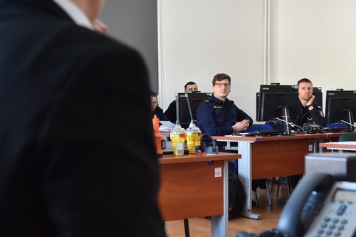 Uczestnicy szkolenia podczas wykładu Uczestnicy szkolenia podczas wykładu